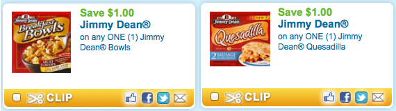 Higher Value $1/1 Jimmy Dean Breakfast Coupons = Breakfast Bowls $1 at ...