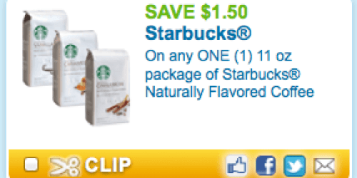 High Value $1.50/1 Starbucks Coffee Coupon