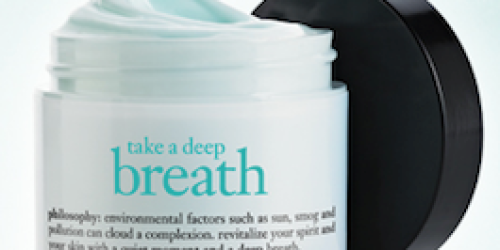 FREE Philosophy Deep Breath Moisturizer Sample
