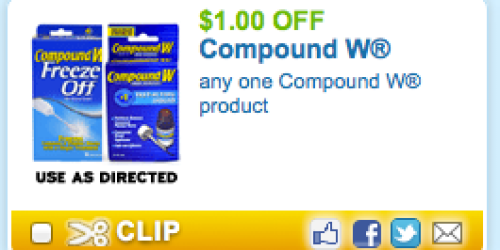 $1/1 Compound W Coupon = FREE at Rite Aid Next Week (starting 6/17)