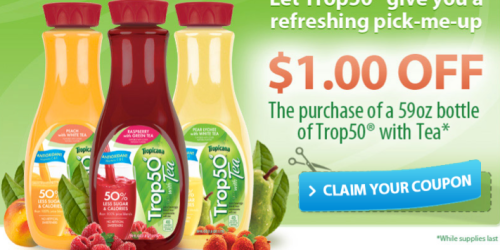 Rare $1/1 Tropicana Trop50 with Tea Coupon (Facebook)