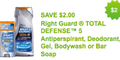 New $2/2 Right Guard Total Defense 5 Product Coupon = Great Deals at Target