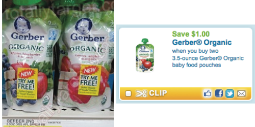 Rare $1/2 Gerber Organic Baby Food Pouches Coupon = Only $0.79 Each at Target