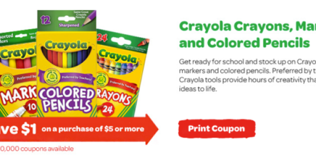 Rare $1 Off $5 Crayola Product Coupon (1st 10,000!)