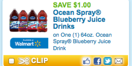 High Value $1/1 Ocean Spray Blueberry Juice Drink = Only $1.50 Each at CVS (Through 7/14)