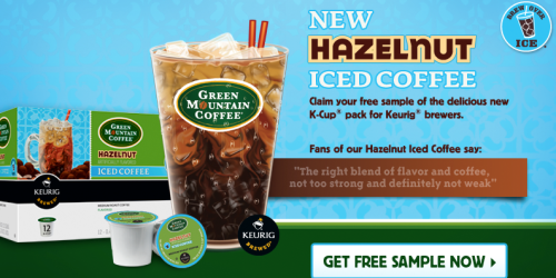 *HOT* FREE Green Mountain Coffee Hazelnut Iced Coffee K-Cups Sample Pack (Facebook)