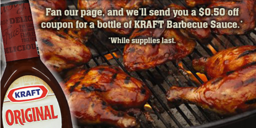 Rare $0.50/1 ANY Kraft Barbecue Sauce (Facebook) = Only $0.76 at Walmart
