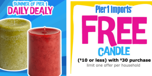 Pier 1 Imports: Free Candle with $30 Purchase (Up to a $10 Value!)