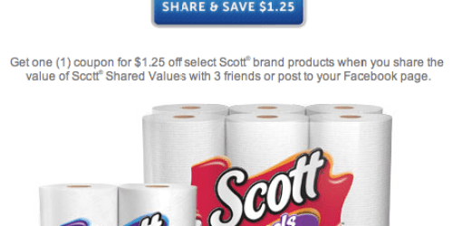 High Value $1.25/1 Scott Brand Product Coupon = Great Deal on Paper Towels at Walmart