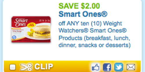 $2/10 Weight Watchers Smart Ones Coupon (Reset?) = Great Deals at Walmart & Target