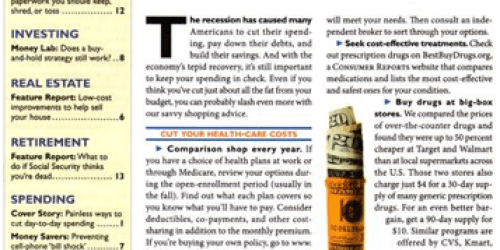 Consumer Reports Money Adviser Magazine Subscription Only $19.99 (Reg. $60!)