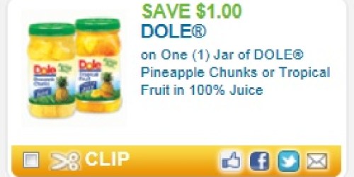 Rare $1/1 Dole Pineapple Chunks or Tropical Fruit Coupon = Only $1.59 at Randall’s/Safeway