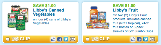 Coupons.com: Rare Libby's Fruit &amp; Veggie Coupons (Available Again!)