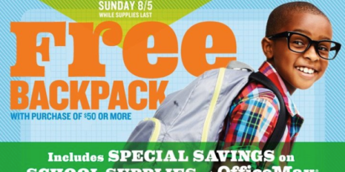 Old Navy: Special Cardholder Event on Saturday + FREE Backpack on Sunday + Earn Super Cash