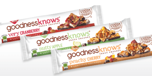 FREE Goodness Knows Snack Squares Coupon (CO, OR, and WA Residents Only)
