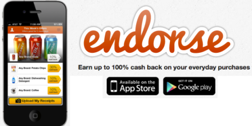 Endorse Mobile App: Earn Cash Back For In-Store Purchases (Available for iPhone and Android Users!)