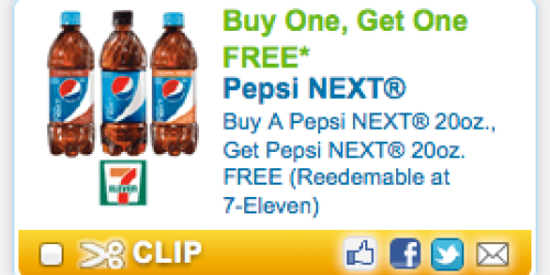 Rare Buy 1 Get 1 Free Pepsi NEXT 20oz Coupon