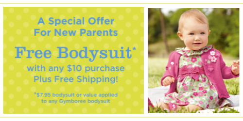 Gymboree: FREE Bodysuit ($7.95 Value!) + FREE Shipping with Any $10 Purchase = Awesome Deals