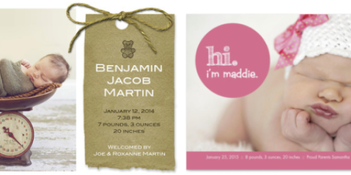 Cardstore.com: 3 FREE Birth Announcements