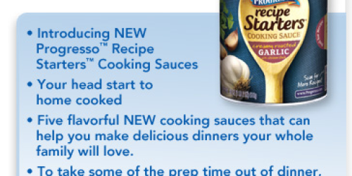 FREE Can of Progresso Recipe Starters Cooking Sauce (Pillsbury Members Only – 1st 10,000!)