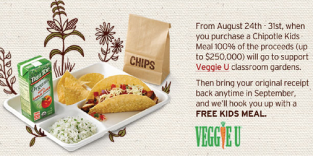 Chipotle: Buy Kids Meal Between 8/24-8/31 = FREE Kids Meal in September
