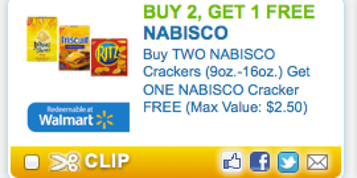 *HOT* Buy 2 Get 1 Free Nabisco Crackers Coupon = Crackers Only $1.67 Per Box at CVS and Walgreens