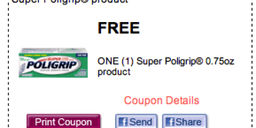 Free Super Poligrip Product Coupon + More