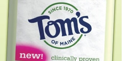 FREE Sample of Tom’s of Maine Naturally Dry Antiperspirant Deodorant (Facebook)