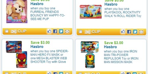 Coupons.com: LOTS of New Toy Hasbro Coupons