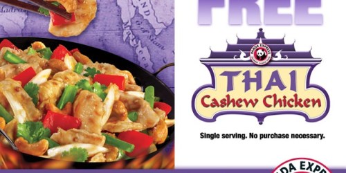 Panda Express: Free Single Serving of Thai Cashew Chicken (October 3rd)