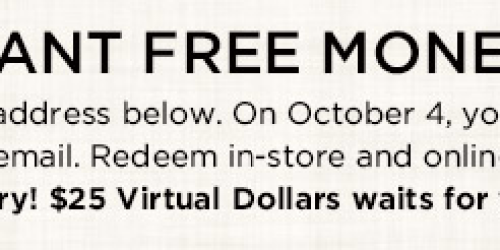 The Limited: $25 off $50 Virtual Dollars Coupon (Facebook)