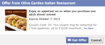 Olive Garden Free Appetizer W Adult Entree Purchase Facebook
