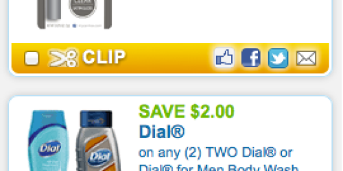 High Value Carmex and Dial Body Wash Coupons