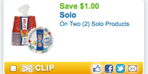 Rare $1/2 Solo Products Coupon = Plates & Bowls Only $0.50 Each at Dollar Tree