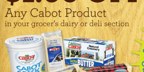 Rare $1/1 ANY Cabot Dairy Product Coupon = Cheese Blocks (8 oz) Only $1 at Walmart
