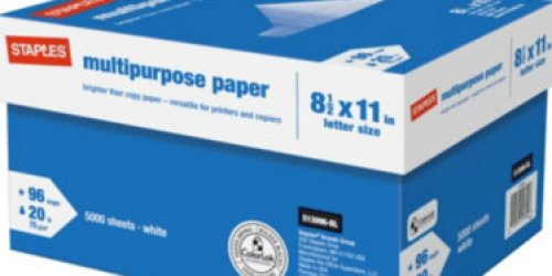 Staples: Free 10-Ream Case of Paper – $48.99 Value (After Rewards and Coupon)