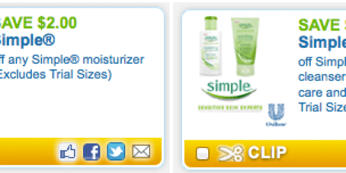 New High Value Simple Skincare Coupons