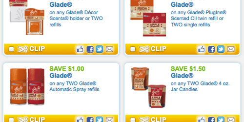 Lots of New Glade Coupons = Great Deal at Walgreens (after Register Reward) + Target Deals
