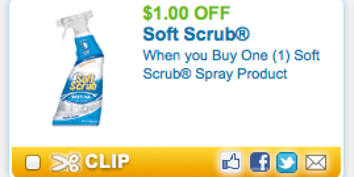 New $1/1 Soft Scrub Spray Product Coupon = Only $1.50 Each at CVS or $1.78 at Walmart