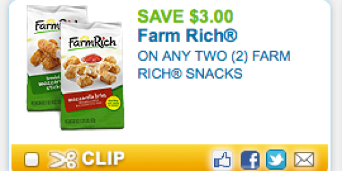 *HOT* $3/2 Farm Rich Snacks Coupon = Various Cheese Snacks Only $0.67 Each at Walmart