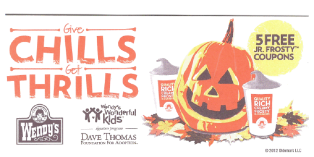 Wendy’s: $1 Halloween Jr. Frosty Coupon Booklet