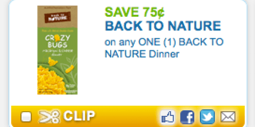 Rare $0.75/1 Back to Nature Dinner Coupon