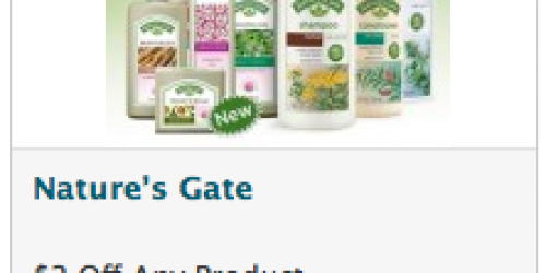 New $2/1 Nature’s Gate Product Coupon (Recyclebank) = Only $0.37 Each at Whole Foods