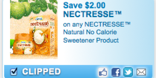 High Value $2/1 Nectresse No Calorie Sweetener Coupon = Under $1.50 Each at Target or Walmart