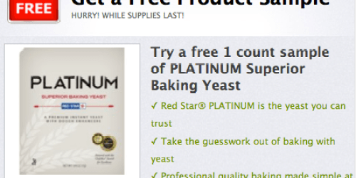 FREE Sample of Platinum Superior Baking Yeast (Facebook)