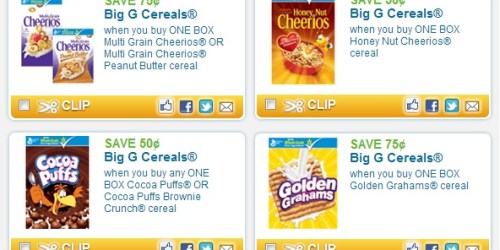 Cereal Coupons to Print (Plus, MultiGrain Cheerios Only $1.25 per Box at Walgreens!)