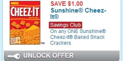 $1/1 Cheez-It 9.75 oz.+ Coupon (Coupons.com Savings Club Members)