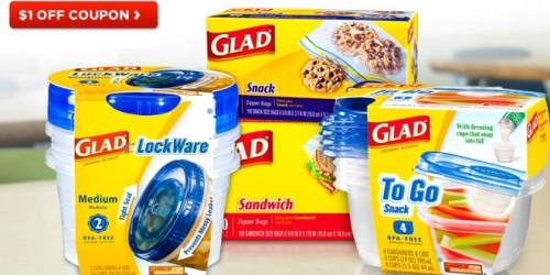 High Value $1/1 Glad Trash Bags OR Food Storage Product Coupon