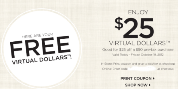 The Limited: $25 Off $50 Virtual Dollars Now Available (Check Your Inbox)