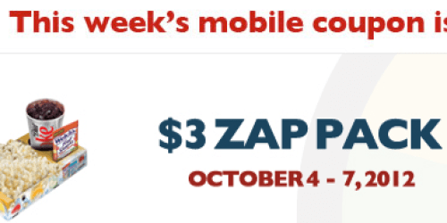 Regal Cinemas: $3/1 Zap Pack (Mobile Coupon)